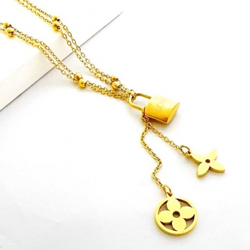 Stainless Steel Brand Necklace-RR230825-Rrx0888-22