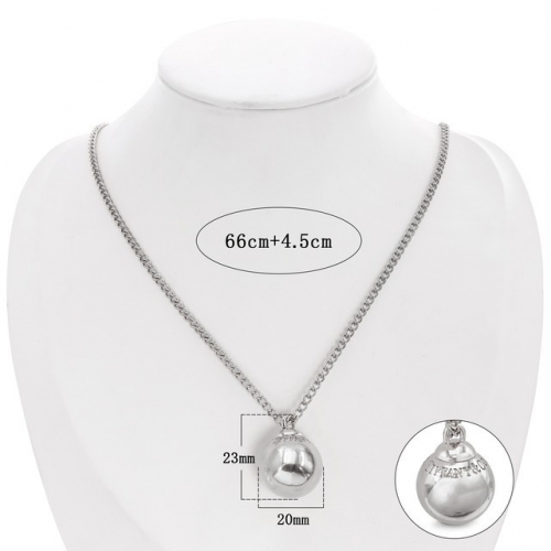 Stainless Steel Brand Necklace-HY230831-P13CEE