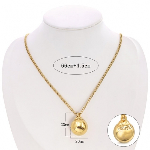 Stainless Steel Brand Necklace-HY230831-P15DER