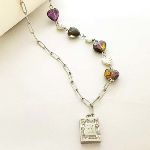 Stainless Steel Brand Necklace-RR230907-Rrx0917-18