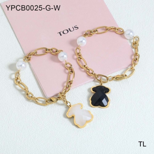 Stainless Steel TOU*S Bracelet-SN230907-YPCB0025-G-W-14.1