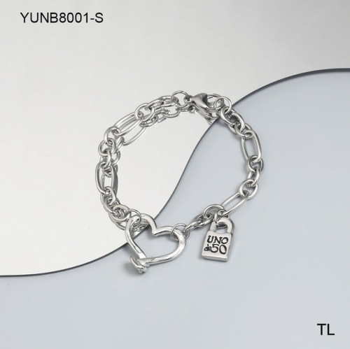 Stainless Steel Uno de * 50 Bracelet-SN230907-YUNB8001-S-16.3