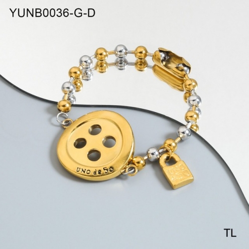 Stainless Steel Uno de * 50 Bracelet-SN230907-YUNB0036-G-D-17.9