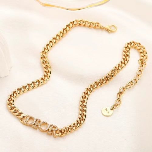 Copper Alloy Brand Necklace-YWA230907-P15VDX