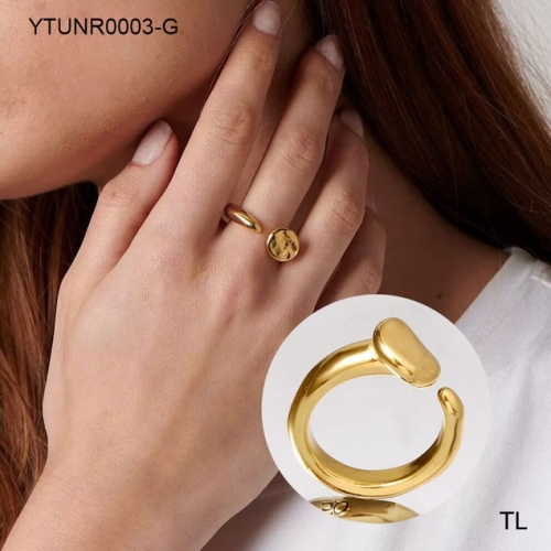 Stainless Steel Uno de * 50 Ring-SN230907-YTUNR0003-G789-13.5