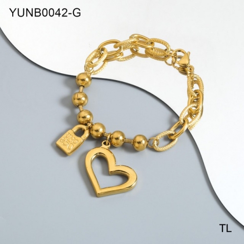 Stainless Steel Uno de * 50 Bracelet-SN230907-YUNB0042-G-16.5