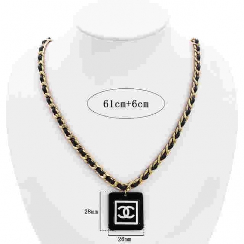 Stainless Steel Brand Necklace-HY230915-P18JTT (1)