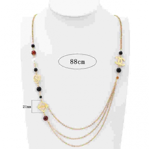 Stainless Steel Brand Necklace-HY230915-P26IRED (5)