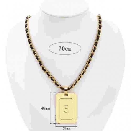 Stainless Steel Brand Necklace-HY230915-P18JTT (2)