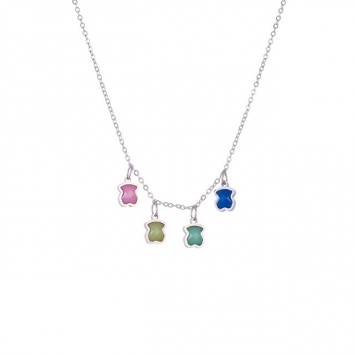 Stainless Steel Tou*s Necklace-HF230922-P12FESS