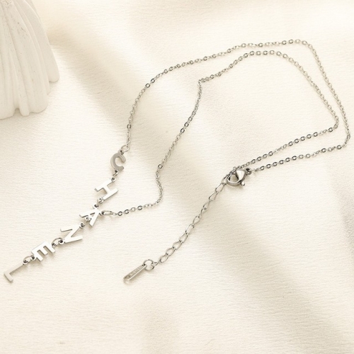 Stainless Steel Brand Necklace-YWA231006-P9EQAA