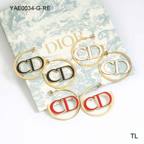 Stainless Steel Brand Earrings-SN230924-YAE0034-G-RE-17