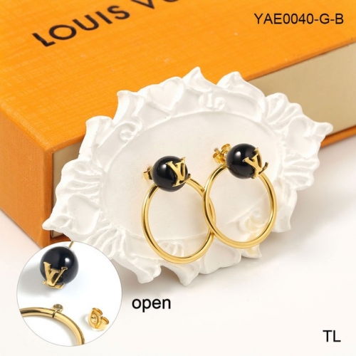 Stainless Steel Brand Earrings-SN230924-YAE0040-G-B-14.7