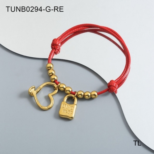 Stainless Steel uno de *50 Bracelet-SN230924-TUNB0294-G-RE-18.6