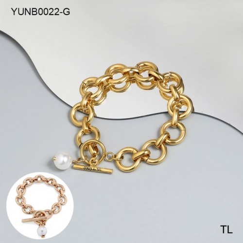 Stainless Steel uno de *50 Bracelet-SN230924-YUNB0022-G-22.4