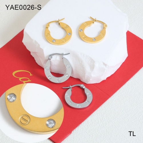 Stainless Steel Brand Earrings-SN230924-YAE0026-S-13.5