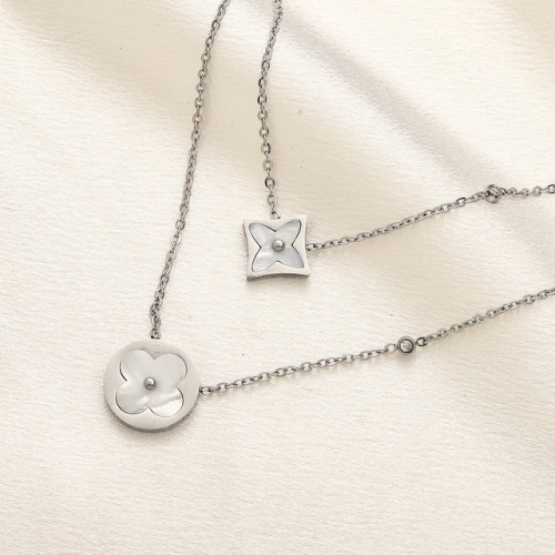 Stainless Steel Brand Necklace-YWA231006-P11QWSS (2)