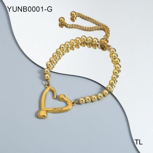 Stainless Steel uno de *50 Bracelet-SN230924-YUNB0001-G-22.3