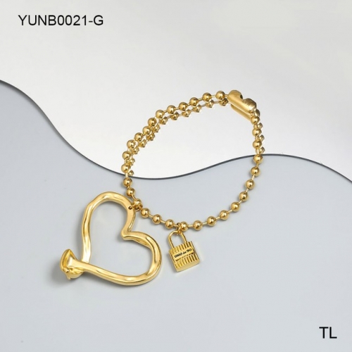 Stainless Steel uno de *50 Bracelet-SN230924-YUNB0021-G-18.2