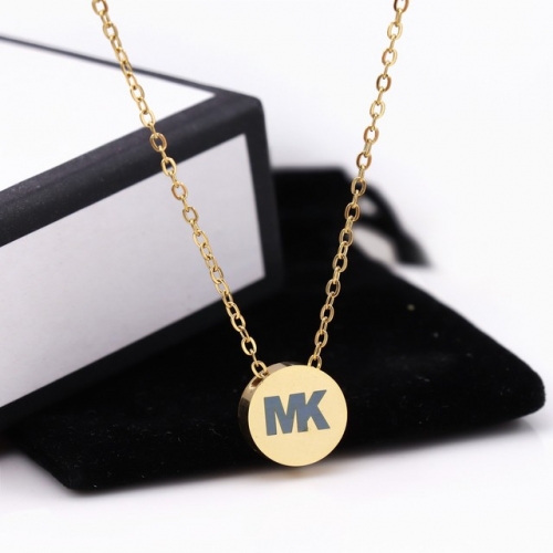 Stainless Steel Brand Necklace-HY231020-P6CDLK