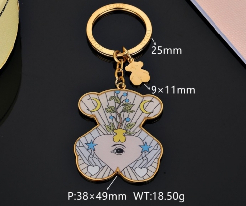 Stainless Steel Tou*s Keychain-DY231025-SK-021G-271-19
