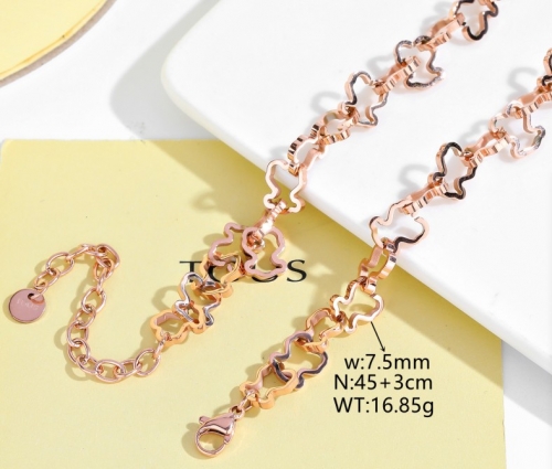 Stainless Steel Tou*s Necklace-DY231025-XL-158R-543-38