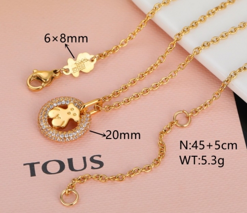 Stainless Steel Tou*s Necklace-DY231025-XL-159G-271-19