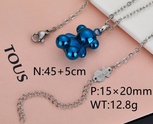 Stainless Steel Tou*s Necklace-DY231025-XL-163B-214-15