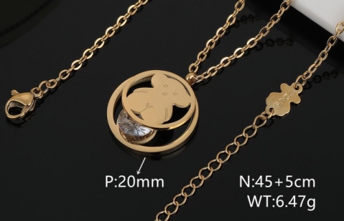 Stainless Steel Tou*s Necklace-DY231025-XL-172R-171-12