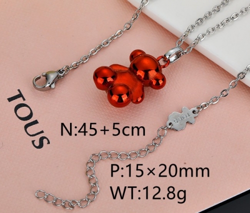 Stainless Steel Tou*s Necklace-DY231025-XL-161R-214-15