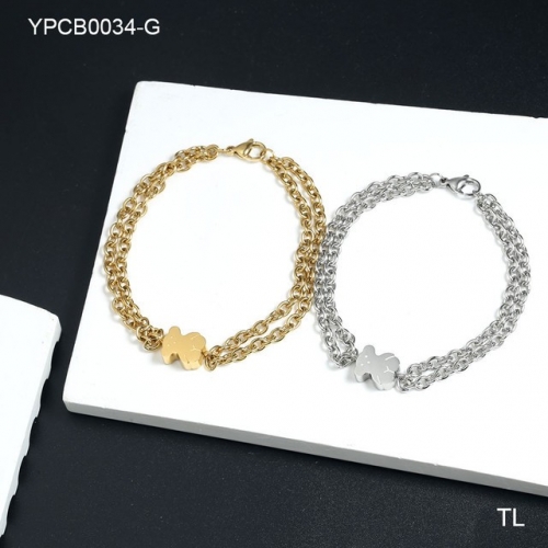 Stainless Steel TOU*S Bracelet-SN231025-YPCB0034-G-17.8