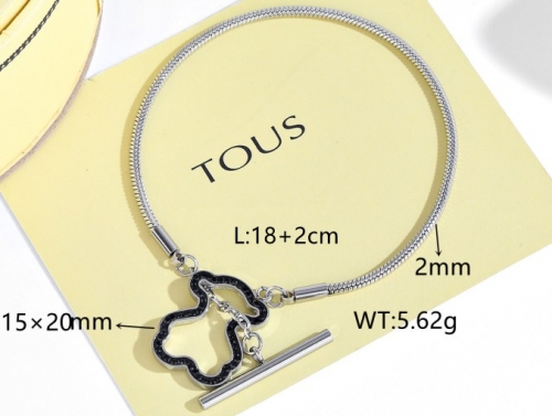 Stainless Steel Tou*s Bracelet-DY231025-SL-153S-171-12