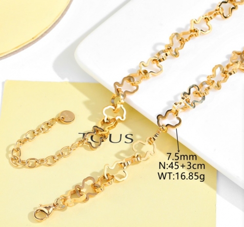 Stainless Steel Tou*s Necklace-DY231025-XL-158G-529-37