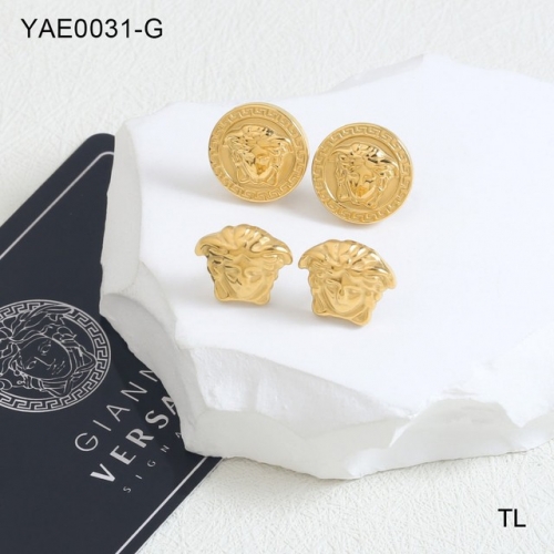 Stainless Steel Brand Earrings-SN231025-YUE0031-G-16.6