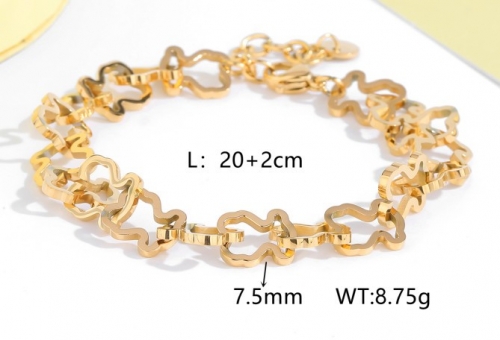 Stainless Steel Tou*s Bracelet-DY231025-SL-154G-243-17