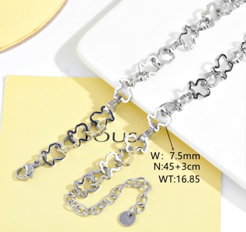 Stainless Steel Tou*s Necklace-DY231025-XL-158S-443-31