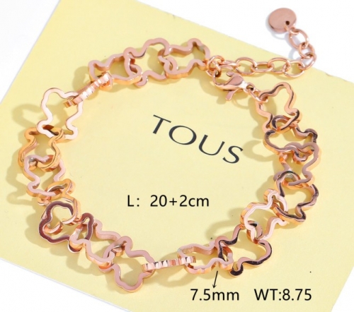 Stainless Steel Tou*s Bracelet-DY231025-SL-154R-257-18