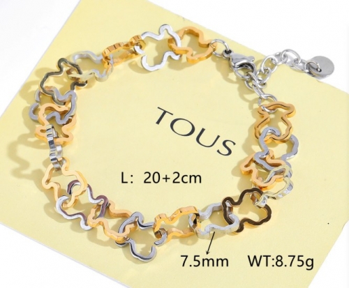 Stainless Steel Tou*s Bracelet-DY231025-SL-154SG-243-17