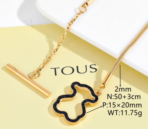 Stainless Steel Tou*s Necklace-DY231025-XL-157G-229-16
