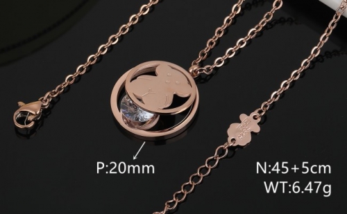 Stainless Steel Tou*s Necklace-DY231025-XL-172R-186-13