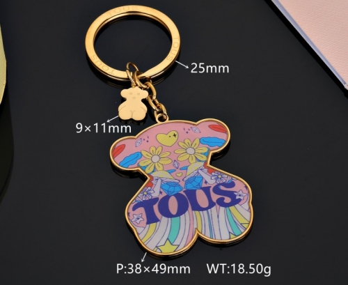 Stainless Steel Tou*s Keychain-DY231025-SK-019G-271-19