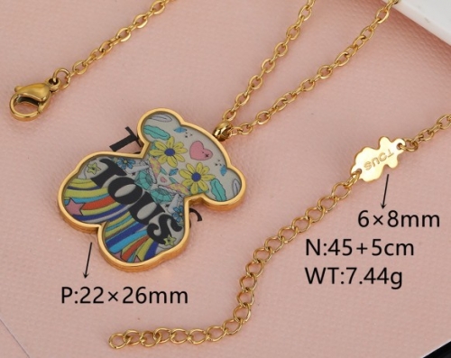 Stainless Steel Tou*s Necklace-DY231025-XL-167G-229-16