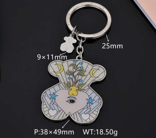 Stainless Steel Tou*s Keychain-DY231025-SK-021S-243-17