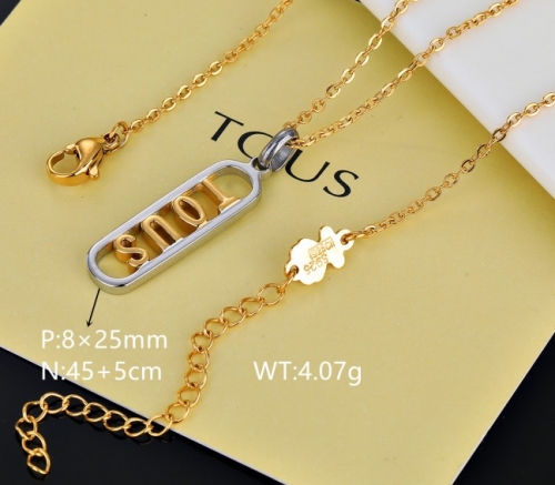 Stainless Steel Tou*s Necklace-DY231025-XL-156G-200-14