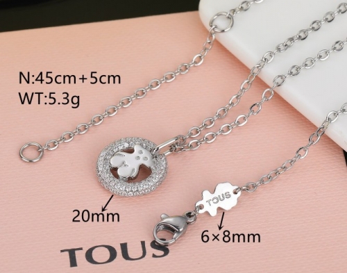 Stainless Steel Tou*s Necklace-DY231025-XL-159S-243-17