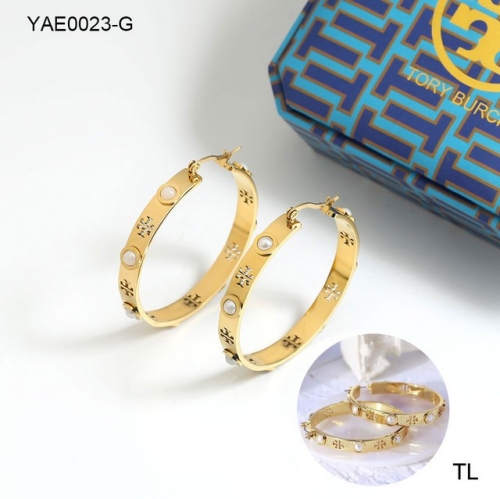 Stainless Steel Brand Earrings-SN231025-YUE0023-G-27.3