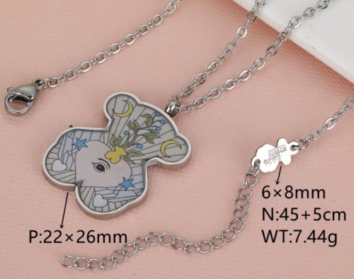 Stainless Steel Tou*s Necklace-DY231025-XL-168S-200-14