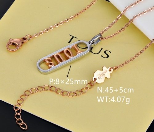 Stainless Steel Tou*s Necklace-DY231025-XL-156R-214-15