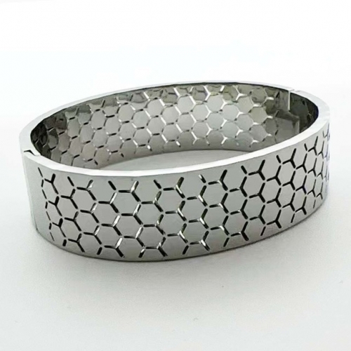 Stainless Steel Brand Bangle-RR231102-Rrs04623-23