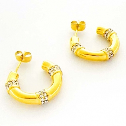 Stainless Steel Brand Earrings-RR231102-Rre1183-20